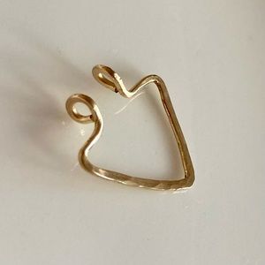 14k GOLD filled Sterling Silver Handmade Faux Septum Nose ring